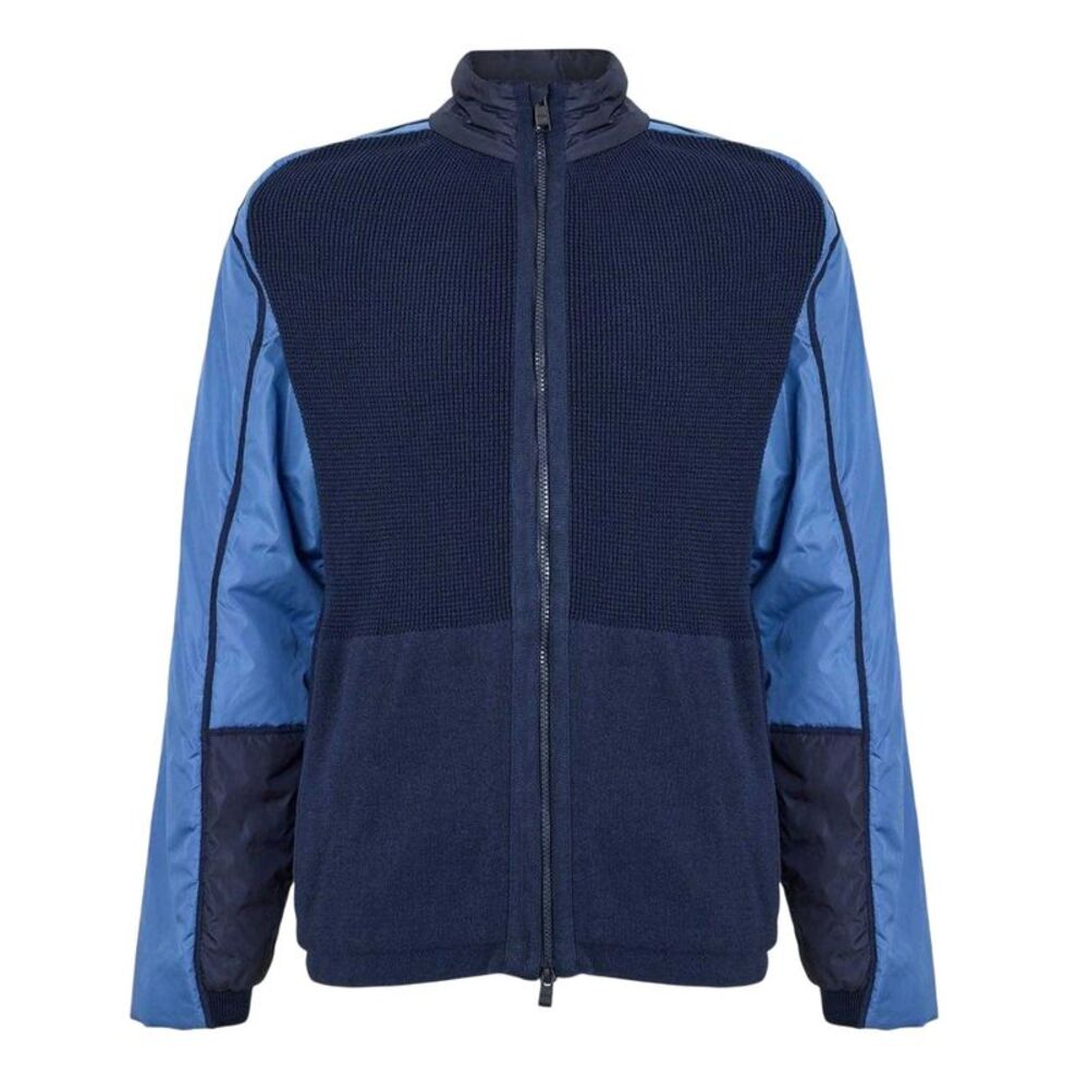 Boss Mens Panoramico Knitted Full Zip Top / Dark Blue